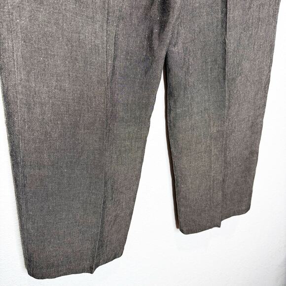 Eileen Fisher Linen Blend Wide Leg High Rise Trousers Pants Lagenlook Vintage - Picture 6 of 10